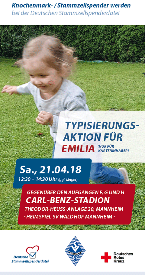 TYPISIERUNGSAKTION FÜR EMILIA - UNTERSTÜTZT DURCH DEN SV WALDHOF MANNHEIM